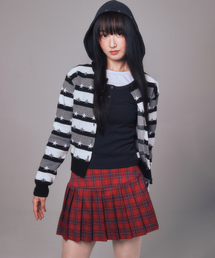 YOUHEE | STAR STRIPE CARDIGAN BLACK(ニット/セーター)