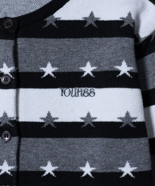 YOUHEE（ユヒ）の「STAR STRIPE CARDIGAN BLACK（ニット/セーター・レディース・その他・FREE）」の6枚目の写真
