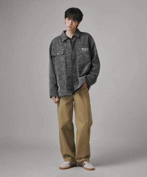 Verdnt（バーダント）の「カモヘリンボーンワークジャケット[チャコール]（デニムジャケット・レディース・その他・SMALL/MEDIUM/LARGE）」の4枚目の写真