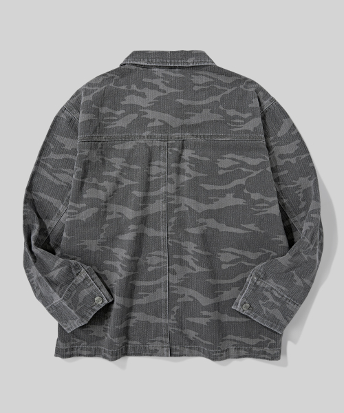 Verdnt（バーダント）の「カモヘリンボーンワークジャケット[チャコール]（デニムジャケット・レディース・その他・SMALL/MEDIUM/LARGE）」の5枚目の写真