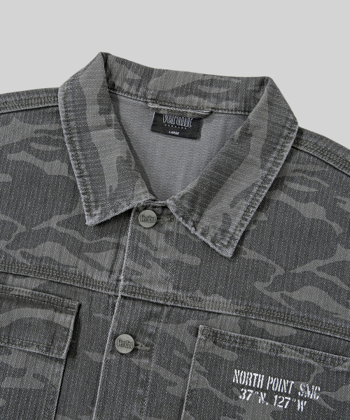 Verdnt（バーダント）の「カモヘリンボーンワークジャケット[チャコール]（デニムジャケット・レディース・その他・SMALL/MEDIUM/LARGE）」の6枚目の写真