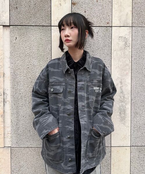 Verdnt（バーダント）の「カモヘリンボーンワークジャケット[チャコール]（デニムジャケット・レディース・その他・SMALL/MEDIUM/LARGE）」の18枚目の写真