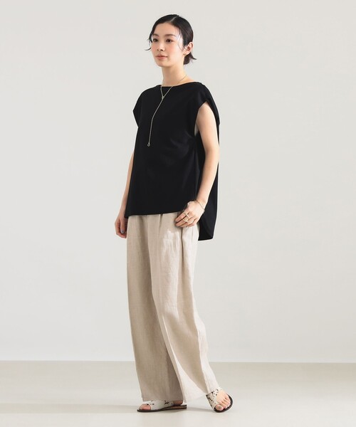 Demi-Luxe BEAMS（デミルクス ビームス）の「【別注】COG THE BIGSMOKE / LISA フレンチスリーブ トップス（Tシャツ/カットソー・レディース・ライトグレー/ブラック/ブラウン系その他2・ONE SIZE）」の9枚目の写真