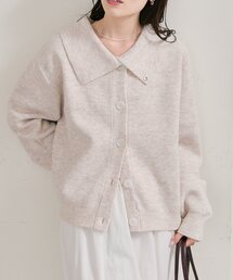 mystic | 【SNSでも話題！】襟付きプレートニットカーディガン(カーディガン/ボレロ)