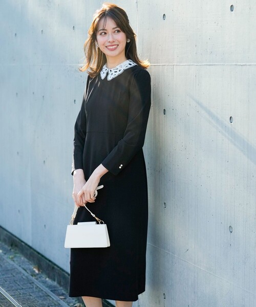 ANY SIS(エニィスィス)の「セレモニーダブルクロス ワンピース(ワンピース・レディース・ネイビー系・X-SMALL)」の4枚目の写真