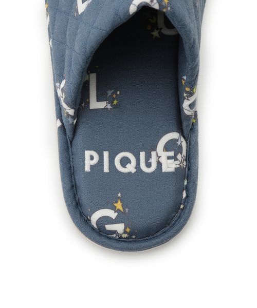 gelato pique（ジェラートピケ）の「【HOMME】スターロゴ総柄キルティングルームシューズ（ルームシューズ/スリッパ・メンズ・ネイビー/クリーム・F）」の8枚目の写真