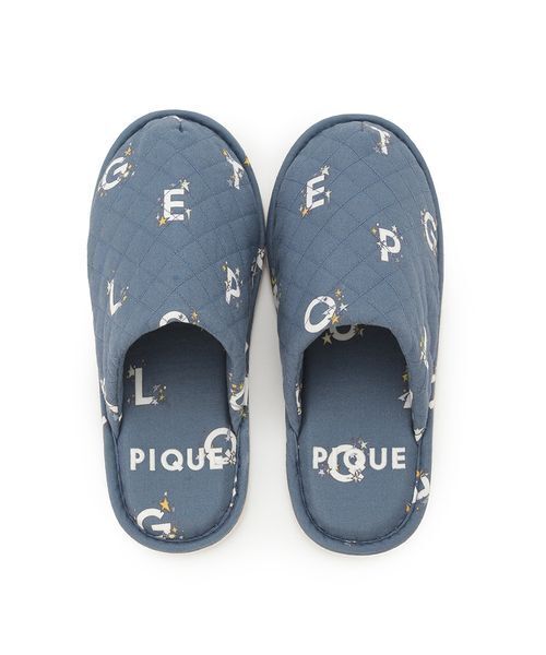 gelato pique（ジェラートピケ）の「【HOMME】スターロゴ総柄キルティングルームシューズ（ルームシューズ/スリッパ・メンズ・ネイビー/クリーム・F）」の9枚目の写真