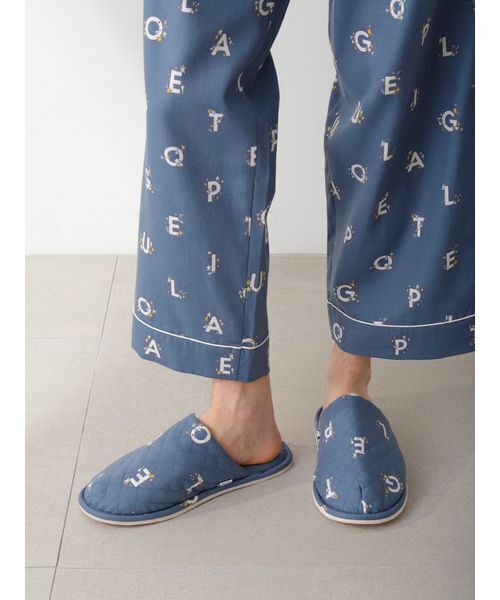 gelato pique（ジェラートピケ）の「【HOMME】スターロゴ総柄キルティングルームシューズ（ルームシューズ/スリッパ・メンズ・ネイビー/クリーム・F）」の12枚目の写真