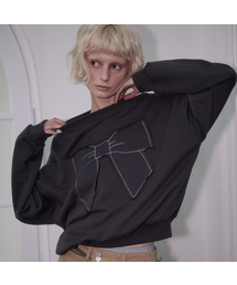 ROSEFRANTZ | Patch Ribbon Sweatshirt [Charcoal](スウェット)