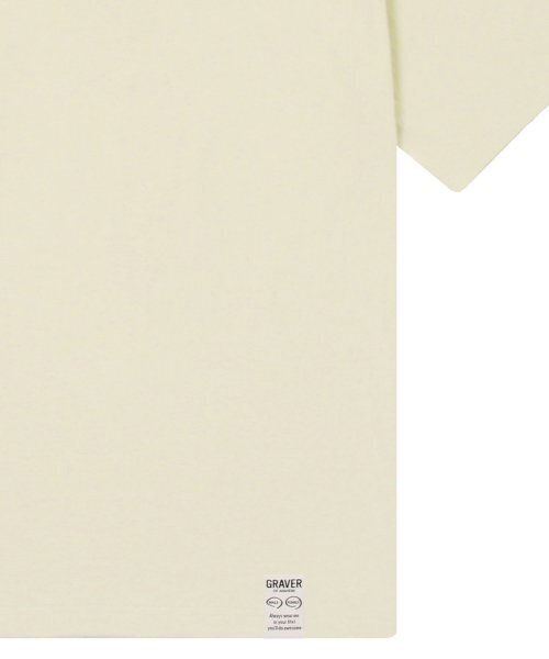 GRAVER（グレーバー）の「[ユニセックス]スモールマルチフラワードローイングスマイル半袖Tシャツ_サンドベージュ（Tシャツ/カットソー・レディース・ベージュ・MEDIUM/LARGE/X-LARGE/SMALL）」の4枚目の写真