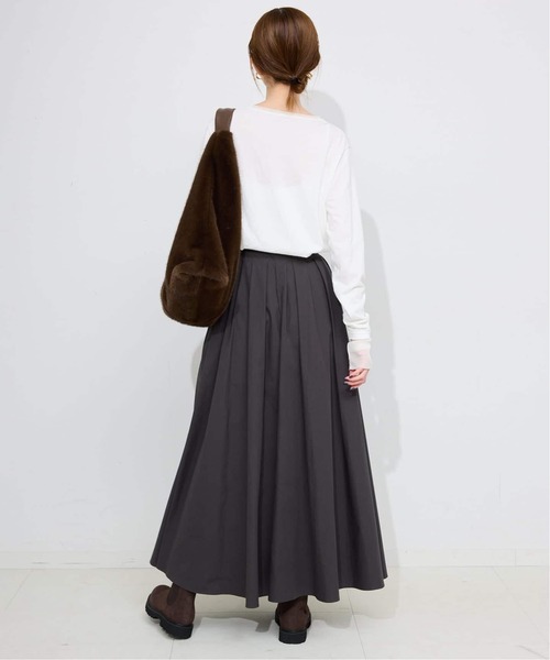 SLOBE IENA（スローブイエナ）の「《追加3》レイヤードフロッキードットスリーブロンTEE（Tシャツ/カットソー・レディース・ホワイト/ブラック・FREE）」の11枚目の写真