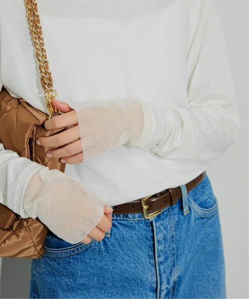 SLOBE IENA（スローブイエナ）の「《追加3》レイヤードフロッキードットスリーブロンTEE（Tシャツ/カットソー・レディース・ホワイト/ブラック・FREE）」の17枚目の写真