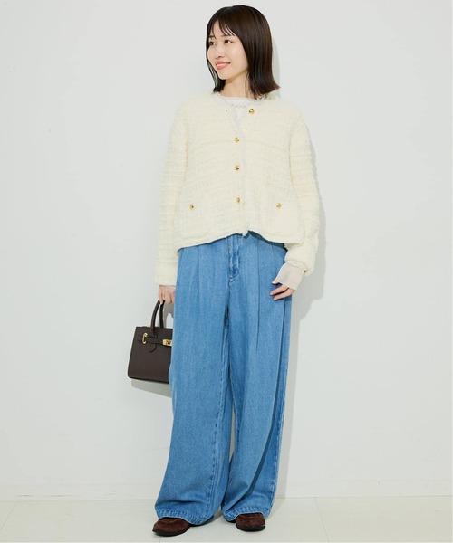 SLOBE IENA（スローブイエナ）の「《追加3》レイヤードフロッキードットスリーブロンTEE（Tシャツ/カットソー・レディース・ホワイト/ブラック・FREE）」の20枚目の写真