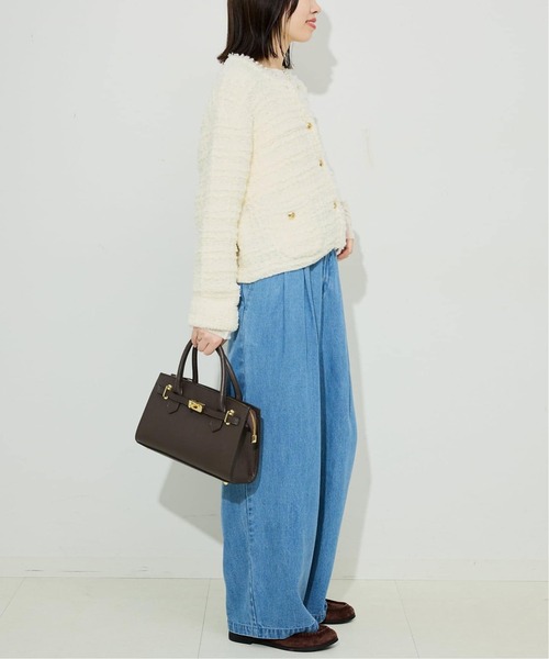 SLOBE IENA（スローブイエナ）の「《追加3》レイヤードフロッキードットスリーブロンTEE（Tシャツ/カットソー・レディース・ホワイト/ブラック・FREE）」の22枚目の写真