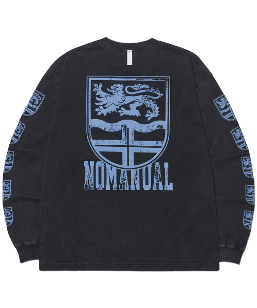 NOMANUAL(NOMANUAL)の「EMBLEM LONG SLEEVE TEE - WASHED BLACK(Tシャツ/カットソー・レディース・その他・LARGE/MEDIUM/X-LARGE)」の2枚目の写真