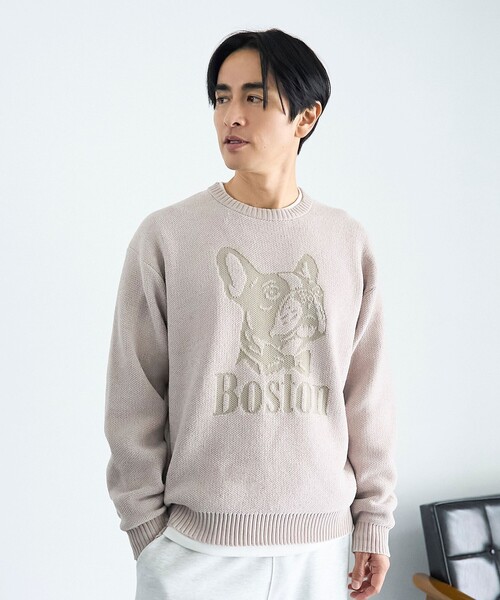 coen（コーエン）の「モールドッグジャガードニット【Youtube紹介アイテム】（ニット/セーター・メンズ・ナチュラル/ダークブラウン/ダークグレー/ロイヤルブルー・S/M/L/XL）」の13枚目の写真