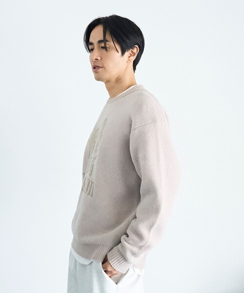 coen（コーエン）の「モールドッグジャガードニット【Youtube紹介アイテム】（ニット/セーター・メンズ・ナチュラル/ダークブラウン/ダークグレー/ロイヤルブルー・S/M/L/XL）」の14枚目の写真