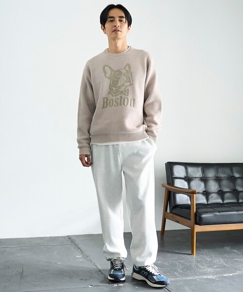 coen（コーエン）の「モールドッグジャガードニット【Youtube紹介アイテム】（ニット/セーター・メンズ・ナチュラル/ダークブラウン/ダークグレー/ロイヤルブルー・S/M/L/XL）」の16枚目の写真