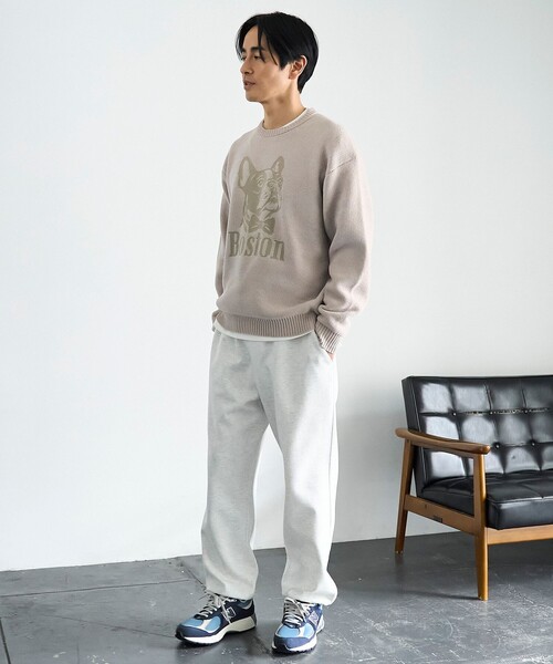 coen（コーエン）の「モールドッグジャガードニット【Youtube紹介アイテム】（ニット/セーター・メンズ・ナチュラル/ダークブラウン/ダークグレー/ロイヤルブルー・S/M/L/XL）」の17枚目の写真