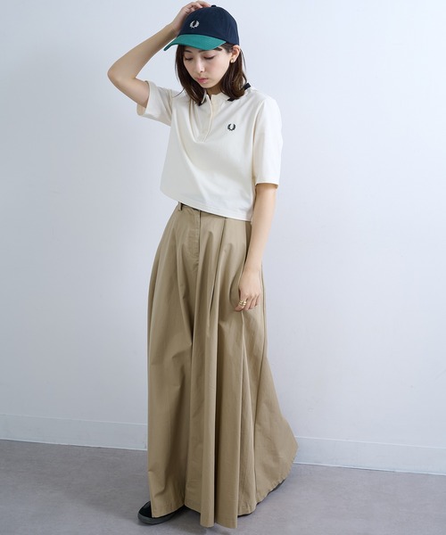 FRED PERRY(フレッドペリー)の「【FRED PERRY】BLOCKED PIQUE CLASSIC CAP HW2303/ブロックド ピケ クラシック キャップ(キャップ・レディース・ホワイト/ネイビー/バーガンディー・FREE)」の12枚目の写真