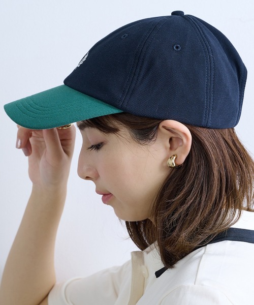 FRED PERRY(フレッドペリー)の「【FRED PERRY】BLOCKED PIQUE CLASSIC CAP HW2303/ブロックド ピケ クラシック キャップ(キャップ・レディース・ホワイト/ネイビー/バーガンディー・FREE)」の18枚目の写真