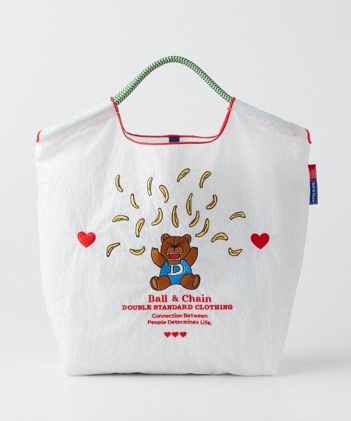 DOUBLE STANDARD CLOTHING(ダブルスタンダードクロージング)の「Ball&Chain / バナナベア ミニショッピングバッグ(ショルダーバッグ・レディース・オフホワイト/ブラック・FREE)」の1枚目の写真