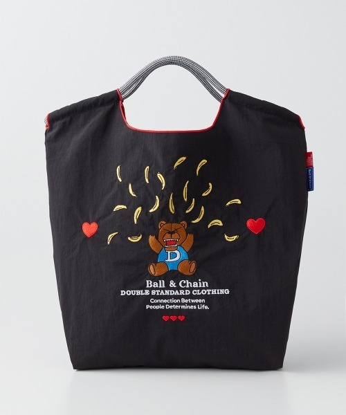 DOUBLE STANDARD CLOTHING(ダブルスタンダードクロージング)の「Ball&Chain / バナナベア ミニショッピングバッグ(ショルダーバッグ・レディース・オフホワイト/ブラック・FREE)」の2枚目の写真