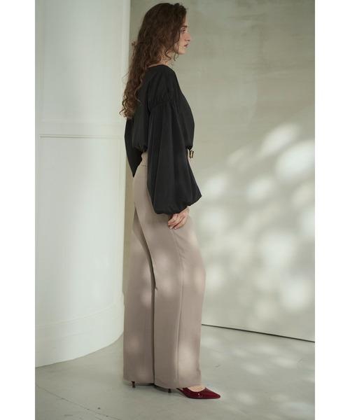 Estella.K(エステラケー)の「Joplin Sheer Blouse ボリュームスリーブBL(シャツ/ブラウス・レディース・オフホワイト/ブラック/モーブ系・FREE)」の12枚目の写真