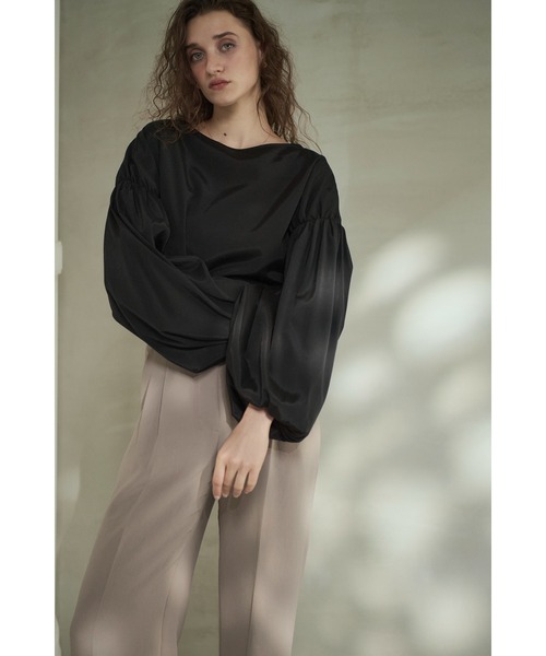 Estella.K(エステラケー)の「Joplin Sheer Blouse ボリュームスリーブBL(シャツ/ブラウス・レディース・オフホワイト/ブラック/モーブ系・FREE)」の20枚目の写真