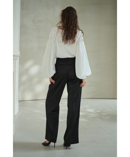 Estella.K(エステラケー)の「Joplin Sheer Blouse ボリュームスリーブBL(シャツ/ブラウス・レディース・オフホワイト/ブラック/モーブ系・FREE)」の22枚目の写真