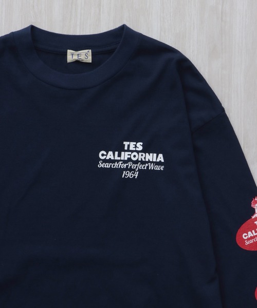 The Endless Summer(エンドレスサマー)の「TES OVAL LOGO PT LONG SLEEVE T-SHIRT / ロンT(Tシャツ/カットソー・メンズ・ホワイト/ネイビー/ブラック・XX-LARGE/X-LARGE/LARGE/MEDIUM/SMALL)」の6枚目の写真