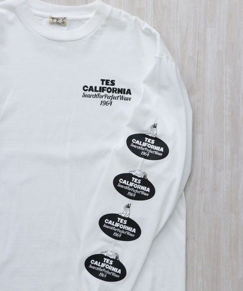 The Endless Summer(エンドレスサマー)の「TES OVAL LOGO PT LONG SLEEVE T-SHIRT / ロンT(Tシャツ/カットソー・メンズ・ホワイト/ネイビー/ブラック・XX-LARGE/X-LARGE/LARGE/MEDIUM/SMALL)」の10枚目の写真
