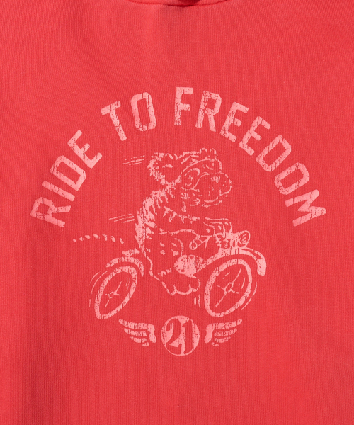 PHYPS MOTORCYCLE（フィップスモーターサイクル）の「Vintage Bear Graphic Hoodie Red（パーカー・メンズ・その他・MEDIUM/LARGE/X-LARGE/SMALL）」の4枚目の写真