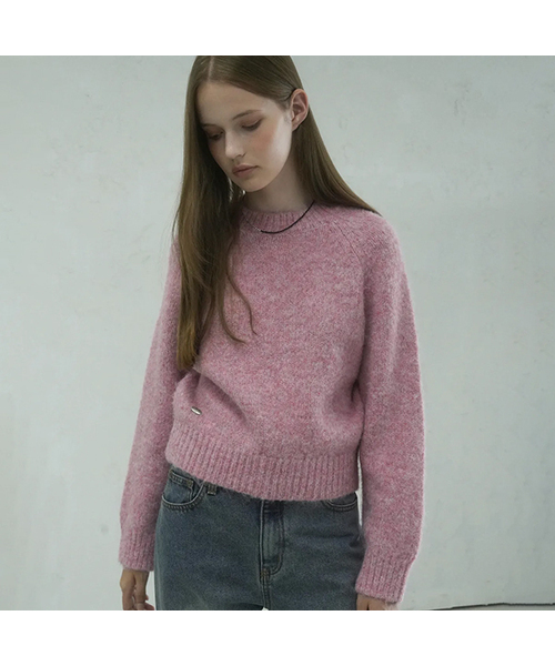 Vivacious(ビバシャス)の「Lumi Raglan Minimal Knit - 5COL(ニット/セーター・レディース・ピンク/グレー/スカイブルー/チャコール/アイボリー・FREE)」の5枚目の写真