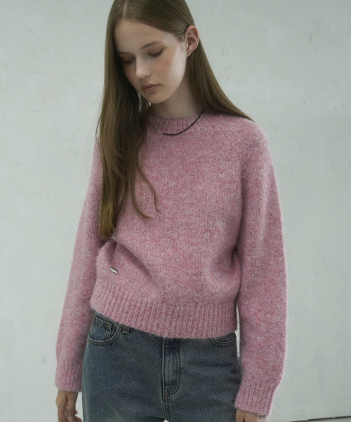 Vivacious(ビバシャス)の「Lumi Raglan Minimal Knit - 5COL(ニット/セーター・レディース・ピンク/グレー/スカイブルー/チャコール/アイボリー・FREE)」の6枚目の写真