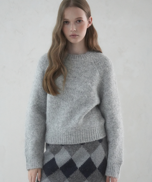 Vivacious(ビバシャス)の「Lumi Raglan Minimal Knit - 5COL(ニット/セーター・レディース・ピンク/グレー/スカイブルー/チャコール/アイボリー・FREE)」の8枚目の写真