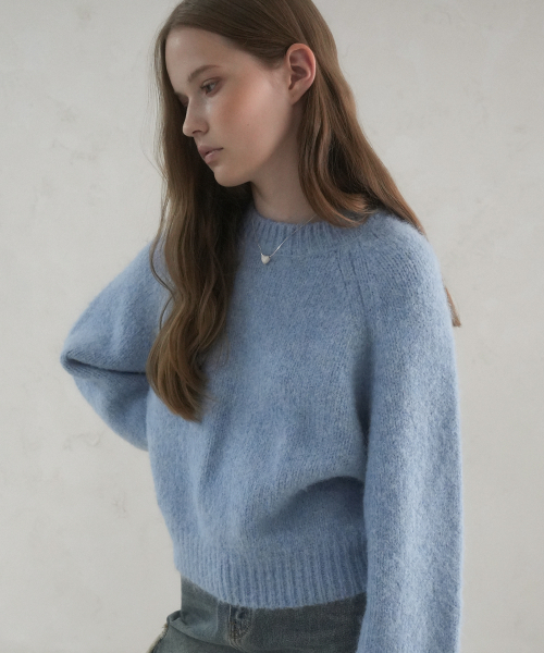 Vivacious(ビバシャス)の「Lumi Raglan Minimal Knit - 5COL(ニット/セーター・レディース・ピンク/グレー/スカイブルー/チャコール/アイボリー・FREE)」の10枚目の写真