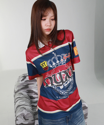 STRIPE POLO SHIRTS NAVY