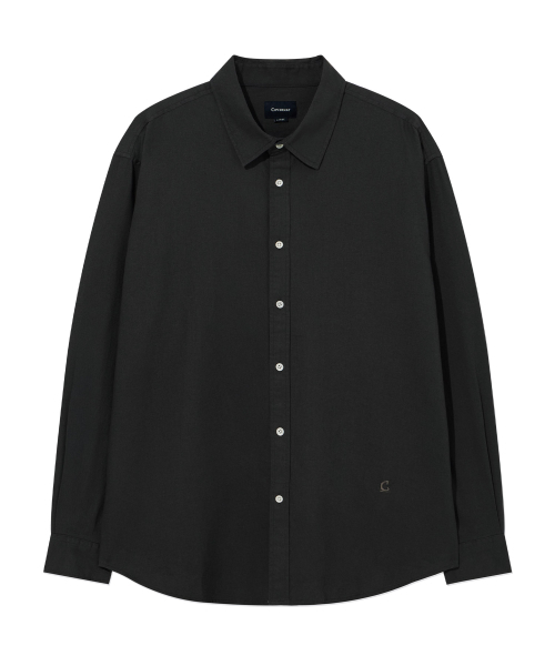 COVERNAT(カバーナット)の「ルーズフィットリネンシャツチャコール(シャツ/ブラウス・レディース・その他・LARGE/X-LARGE/XX-LARGE/X-SMALL/SMALL/MEDIUM)」の2枚目の写真