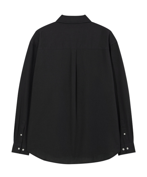 COVERNAT(カバーナット)の「ルーズフィットリネンシャツチャコール(シャツ/ブラウス・レディース・その他・LARGE/X-LARGE/XX-LARGE/X-SMALL/SMALL/MEDIUM)」の3枚目の写真