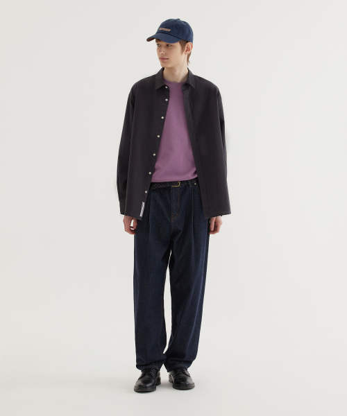 COVERNAT(カバーナット)の「ルーズフィットリネンシャツチャコール(シャツ/ブラウス・レディース・その他・LARGE/X-LARGE/XX-LARGE/X-SMALL/SMALL/MEDIUM)」の4枚目の写真