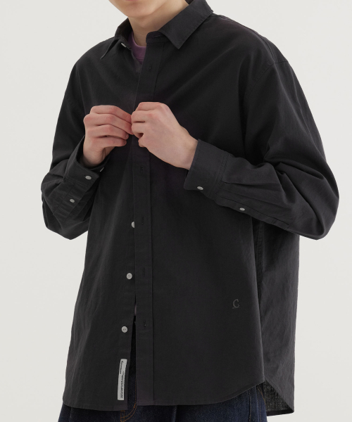 COVERNAT(カバーナット)の「ルーズフィットリネンシャツチャコール(シャツ/ブラウス・レディース・その他・LARGE/X-LARGE/XX-LARGE/X-SMALL/SMALL/MEDIUM)」の7枚目の写真
