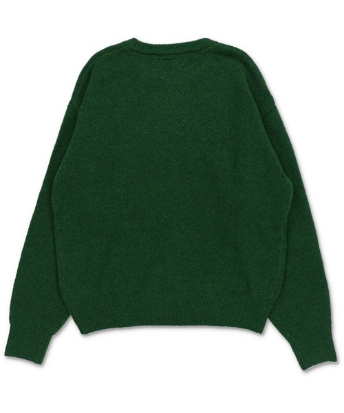 SPINNS（スピンズ）の「短丈モヘアライクジャガードニット/レインボー刺繍ロゴ（ニット/セーター・メンズ・ブラック/ネイビー/グリーン・ONESIZE）」の7枚目の写真