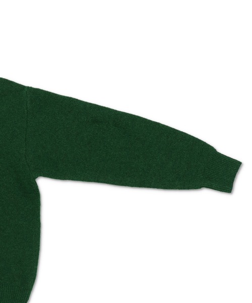 SPINNS（スピンズ）の「短丈モヘアライクジャガードニット/レインボー刺繍ロゴ（ニット/セーター・メンズ・ブラック/ネイビー/グリーン・ONESIZE）」の8枚目の写真