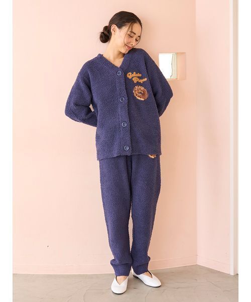 セール】ドーナツジャガードロングパンツ（ルームウェア/パジャマ