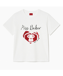 ハートベイカーTシャツ ホワイト/レッド(男性)