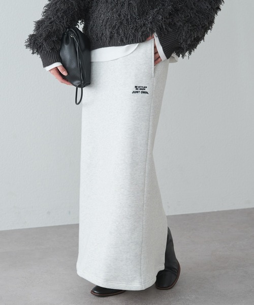 PUAL CE CIN（ピュアルセシン）の「裏ボアスウェットスカート（スカート・レディース・オートミール/グレー・FREE）」の6枚目の写真