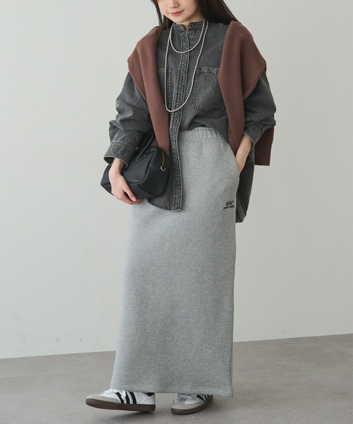 PUAL CE CIN（ピュアルセシン）の「裏ボアスウェットスカート（スカート・レディース・オートミール/グレー・FREE）」の16枚目の写真