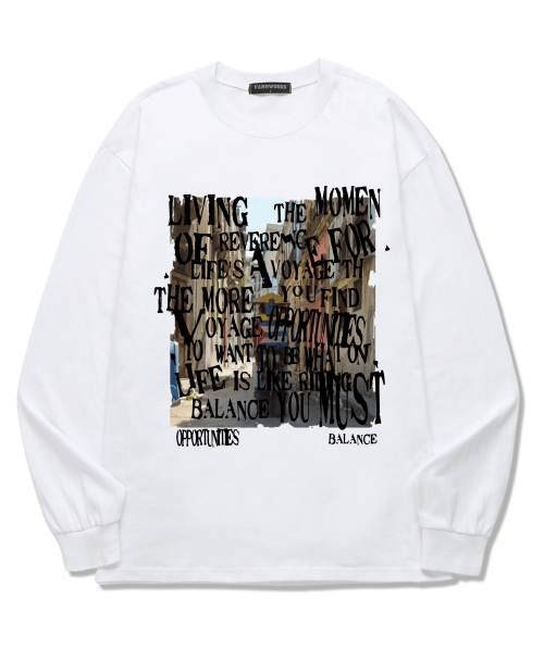 VANNWORKS(バンワークス)の「カラー バランス タイポ ロングスリーブ (VLS0098) ホワイト(Tシャツ/カットソー・レディース・その他・SMALL/MEDIUM/LARGE/X-LARGE/XX-LARGE)」の1枚目の写真