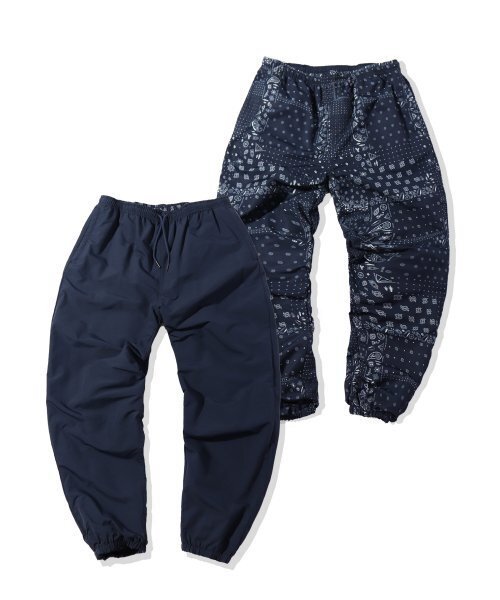 リバーシブルバンダナバンディングパンツ-ネイビー